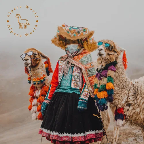Miniatura 4 de Los ponchos de alpaca para adultos, hombres o mujeres son ponchos hechos a mano por artesanos nativos que hacen el poncho más suave., Azul Mar