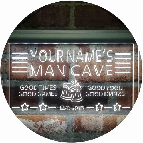 Miniatura 25 de ADVPRO Letrero de neón LED multicolor personalizado con texto en inglés "Man Cave Home Bar Est. Year", 32 x 24 pulgadas st4s86-x0012a-tm-c Varios