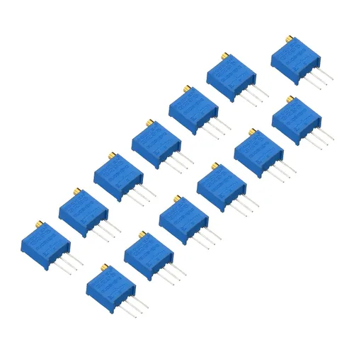 PATIKIL Kit surtido de resistencias variables, 13 piezas 101R a 1M ohmios 13 tipos de ajuste de potenciómetro de recortadora surtido en una bolsa