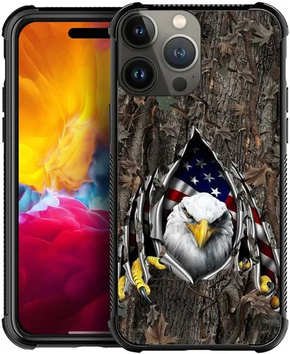 Miniatura 25 de DAIZAG Compatible con iPhone 13 Funda, Protección Total a Prueba de Golpes Antiarañazos Cubierta de TPU, Fundas para Hombre Mujer-Cruz de Madera