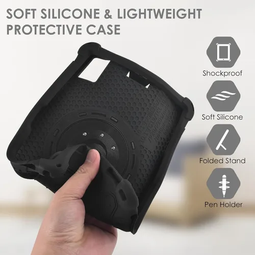 Miniatura 6 de DETUOSI Funda de silicona para Plimpton PlimPad P60 de 10 pulgadas, funda protectora multiángulo para Moderness MB1001 de 10 pulgadas, Hoozo de 10.1