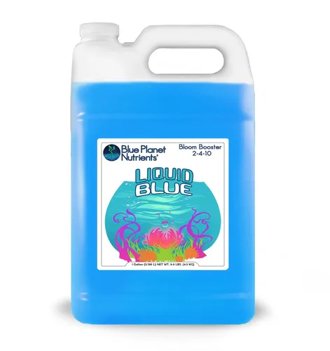 Bloom Booster Fertilizante líquido PK Enhancer - Blue Planet Nutrients Liquid Blue para flores y rendimientos más grandes - galón