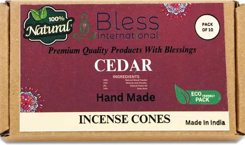 Miniatura 23 de Bless International Conos de incienso 100% naturales de lavanda hechos a mano, sumergidos a mano, libres de químicos orgánicos para purificación