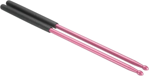PATIKIL Baquetas de metal 5A antideslizante para tambor de jazz batería electrónica instrumento musical percusión rosa rojo 1 par