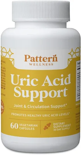 Pattern Wellness Suplemento de apoyo de ácido úrico - Apoya el equilibrio del ácido úrico y el bienestar de las articulaciones - Fórmula herbaria -
