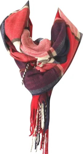Miniatura 19 de NY GOLDEN FASHION Bufanda de invierno de gran tamaño para mujer, diseño de tartán escocés, a cuadros, con tacto de cachemira