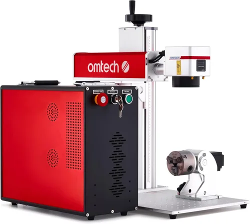 Miniatura 10 de OMTech Grabador láser de fibra de 60 W, máquina de grabado láser MOPA para marcado de metal de color de alto contraste, máquina de grabado láser