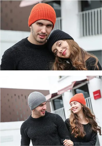 Miniatura 7 de Gorro de invierno para hombre y mujer, gorro de lana de punto para actividades al aire libre y uso diario