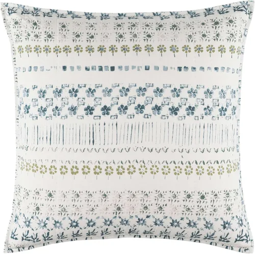 Miniatura 4 de Pine Cone Hill Funda gris espino, tamaño europeo, patrón floral gris/negro