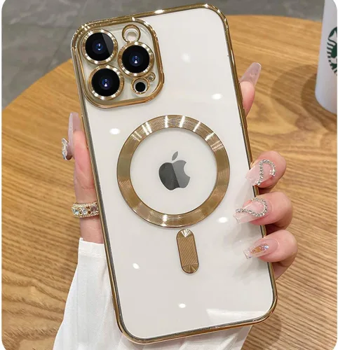 Miniatura 10 de Funda magnética para iPhone 12 Pro Max transparente compatible con MagSafe Funda protectora de lente de cámara integrada para iPhone 12 Pro Max