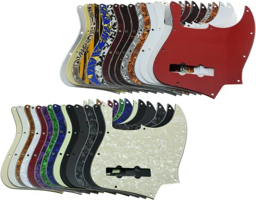 Miniatura 4 de KAISH 4 cuerdas J Bass estilo Pickguard Bass Pick Guard Scratch Plate para Jazz J Bass Hecho en Estados Unidos/México Dark Tortoise