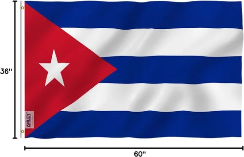 Miniatura 7 de Anley Fly Breeze - Bandera de Cuba de 3 x 5 pies, color vivo y a prueba de decoloración, cabecera de lona y doble costura, banderas nacionales