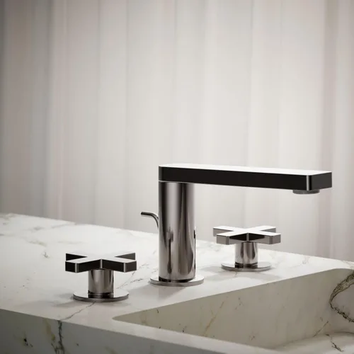 Miniatura 2 de Kohler 73060-3-TT Composed Grifo de lavabo de baño con asas cruzadas, 1.2 gpm, titanio vibrante