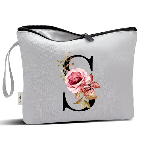 Miniatura 138 de Vavabox A-Z Bolsa de Maquillaje Personalizada, Regalos de Cumpleaños para Mujeres y Mamá, Regalos para la Mejor Amiga, Bolsa de Cosméticos