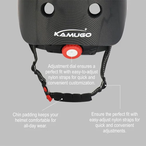 Miniatura 5 de KAMUGO - Juego de cascos de bicicleta para niños, casco ajustable para niños de 2 a 8 años, niños y niñas, con equipo de protección deportiva