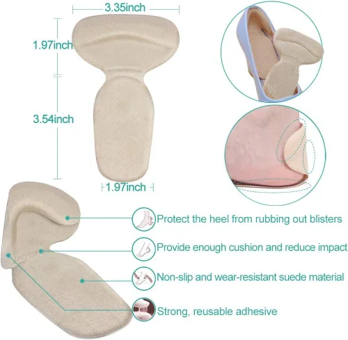 Miniatura 3 de Almohadillas de tacón alto, agarres de talón, inserciones de talón, cojín de tacón alto en el antepié, plantillas de tacón alto para prevención