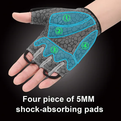 Miniatura 2 de HTZPLOO Guantes de bicicleta guantes de ciclismo guantes de ciclismo de medio dedo guantes de bicicleta para hombres y mujeres con almohadilla