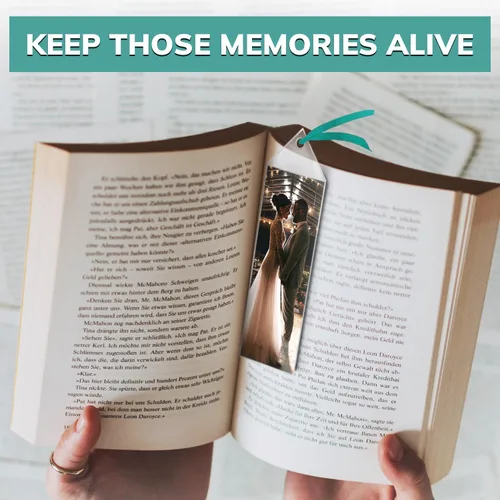 Miniatura 3 de pbf PHOTO BOOTH FRAMES Fundas de vinilo para marcapáginas de fotos de 2 x 6 pulgadas, soporte para tiras de fotos, marcadores personalizados