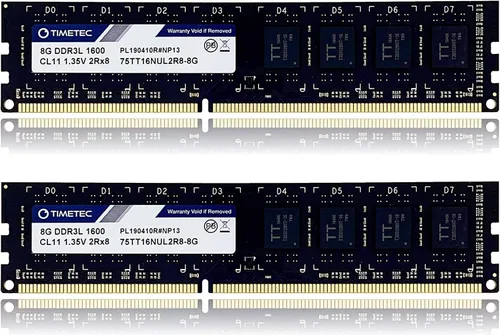 Miniatura 11 de Timetec - Módulo de memoria RAM de 32 GB (4 x 8 GB) DDR3 1600 MHz (DDR3-1600) PC3-12800 (PC3-12800U) no admite memoria ECC sin búfer, 1,5 V, CL11