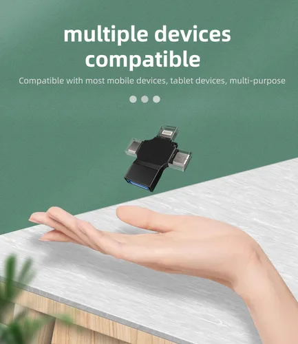 Miniatura 7 de Adaptador USB OTG 3 en 1 USB-A 3.0 hembra a tipo C Micro Lightning macho compatible con Apple Iphone15 Ipad Pro Air Min 14 13 12 LG Android
