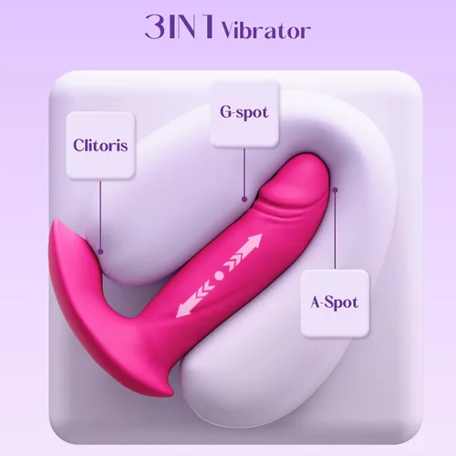 Miniatura 7 de Consoladro de empuje para punto G, vibrador de 3 en 1, juguetes sexuales para adultos para mujeres, vibrador portátil con control remoto por