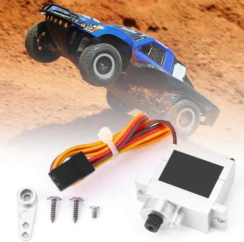 Miniatura 6 de VBESTLIFE Servo de automóvil a control remoto, accesorio de motor de dirección servo de metal de 0.32 oz, apto para B1 B14 B16 B24 C14 C24 B36 1:16