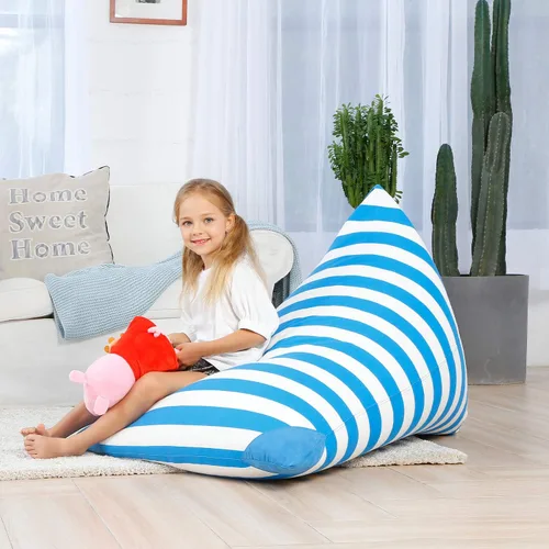 Miniatura 5 de Aubliss - Sillón puf para almacenamiento de animales de peluche, adecuado para niños, niñas y adultos, sólo incluye la funda de puf, con cremallera