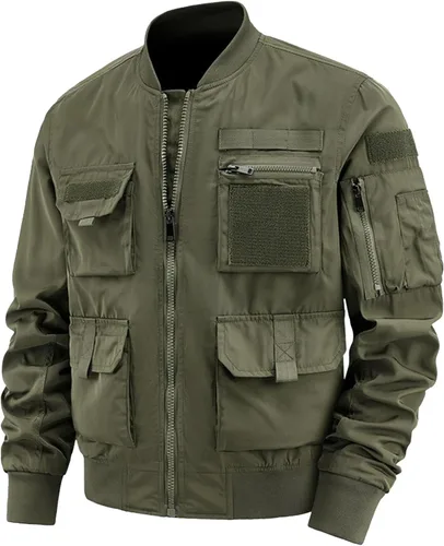 Chaqueta bomber acolchada para hombre, chaqueta militar de vuelo para hombre, chaquetas casuales de otoño, ropa de abrigo ligera de invierno