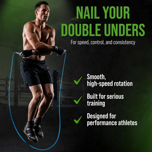 Miniatura 3 de Bear KompleX Speed Jump Rope - Adjustable Tangle-Free Skipping Rope, Lightweight Handles, Smooth 360° Swivel Bearings, 2 Steel Cables, Free Carrying