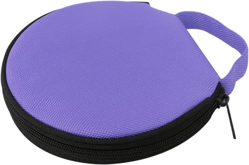 Miniatura 5 de Estuche de almacenamiento para CD/DVD, organizador portátil con cremallera redonda Oxford para CD/DVD, para automóvil, hogar, oficina, viajes (beige)