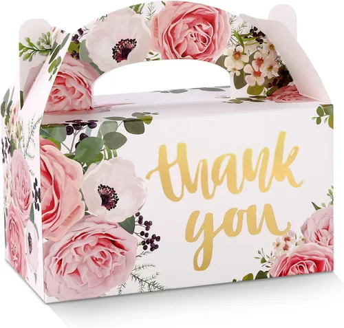 Miniatura 9 de Paquete de 24 cajas de regalo de fiesta, cajas de dulces de agradecimiento de papel de aluminio dorado para bodas, despedidas de soltera, cajas