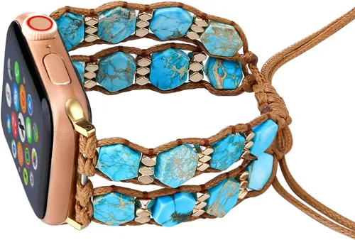 Miniatura 12 de Pulsera bohemia con cuentas compatible con Apple Watch Band de 1.496 in, 1.575 in, 1.614 in, 1.654 in, 1.732 in, 1.772 in, 1.811 in y 1.929 in