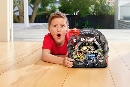 Miniatura 8 de Smashers Monster Wheels Paquete Misterioso RED Flame [¡Más de 25 Sorpresas de Monster Trucks!]