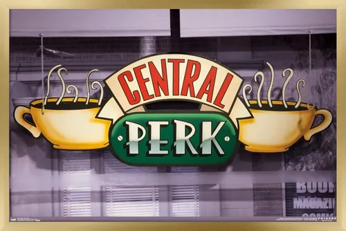 Miniatura 15 de Trends International Friends - Póster de pared de Central Perk, 14.725 x 22.375 pulgadas, versión enmarcada de madera de granero