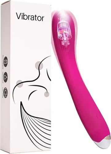 Miniatura 9 de Consolador vibrador suave de silicona completa para estimulación del clítoris y anal con 10 patrones de vibración, juguetes sexuales para adultos