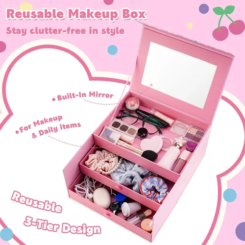 Miniatura 8 de Glam Code Calendario de Adviento de maquillaje de 24 días 2025, juego de regalo de maquillaje para adolescentes y mujeres adultas, calendario de Rosa