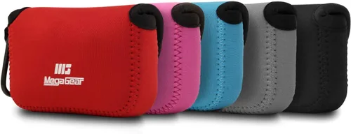 Miniatura 4 de MegaGear Funda de neopreno ultra ligera para cámara compatible con Panasonic Lumix DMC-ZS7 - Gris