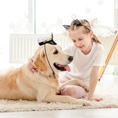 Miniatura 6 de Gorro ajustable de poliéster para perros pequeños y gatos, accesorio para fotos