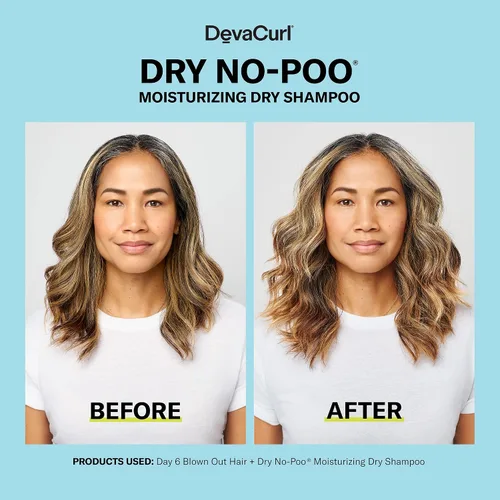 Miniatura 4 de DevaCurl Champú seco hidratante Dry No-Poo Fórmula no seca Acabado invisible Para todo tipo de cabello rizado