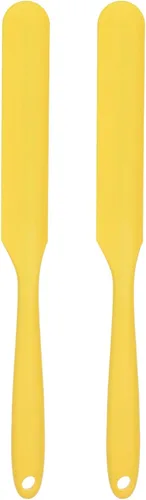 Miniatura 7 de HARFINGTON 2 espátulas de silicona raspadoras de 9.45 pulgadas, reutilizables, antiadherentes, flexibles, para resina epoxi, pintura líquida, Gris