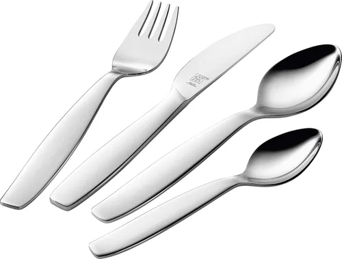 Miniatura 8 de ZWILLING Juego de cubiertos para niños, 4 uds., para niños a partir de 3 años, acero inoxidable 18/10, Bino, 5.9 x 3.9 x 0.8 in, plata