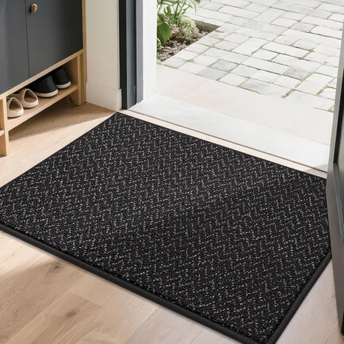 COSY HOMEER Alfombra de entrada de 2 x 3 pies, antideslizante, lavable, resistente a las manchas, absorbente, alfombra de pasillo de perfil bajo