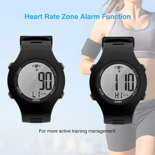 Miniatura 5 de EZON Heart Rate Monitor Chest Strap and Digital Watch,5ATM Waterproof Fitness Tracker with HRM,Calories Burned,Stopwatch and Hourly Chime - Ideal