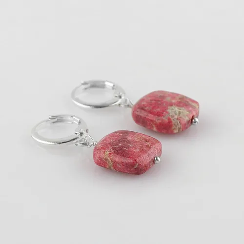 Miniatura 21 de Aretes de aro de cristal afganita natural Piedras afganas de alto grado Aretes chapados en plata Gota lisa Joyas de piedras preciosas hechas