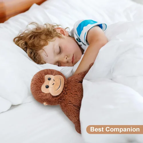 Miniatura 5 de SuzziPals Peluche de Mono Calentable y Enfriable, Almohadillas Térmicas de Peluche para Microondas para Calmar y Relajar, Juguetes de Peluche