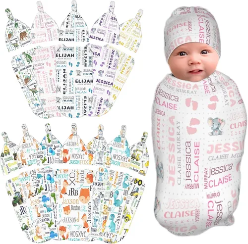 Miniatura 9 de Manta personalizada para bebé y niño con nombre, mantas de bebé personalizadas para niñas y niños con nombre, artículos personalizados para bebés
