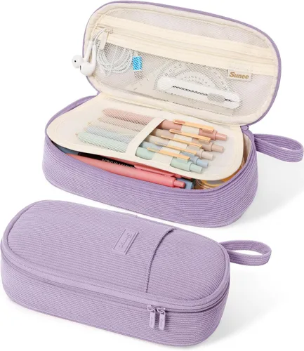 Miniatura 8 de Estuche Lindo para Lápices SUNEE, Funda Estética para Bolígrafos, Bolsa Grande para Lápices de Color con Cremallera, Almacenamiento y Organizador