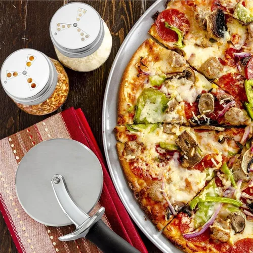 Miniatura 5 de Norpro Bandeja para pizza de acero inoxidable, 13-1/2 pulgadas, 13.5 pulgadas, plata