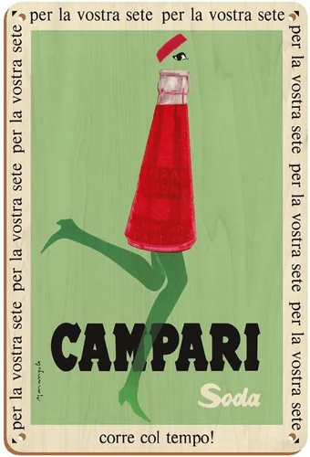Cartel publicitario vintage de Franz Marangolo c.1950-8 x 12 pulgadas con texto en inglés «For Your Thirst (Per la Vostra»)