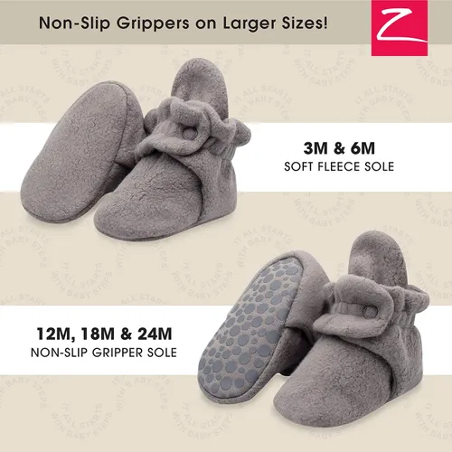 Miniatura 2 de Zutano - Botines unisex de vellón para bebé, suela suave y antideslizante, calcetines para bebés y niños pequeños, niñas y niños de 3 a 24 meses